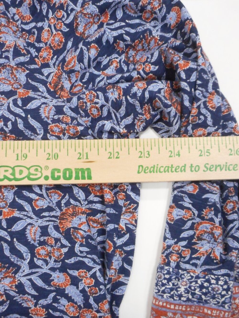 Lucky Brand Blouse Women's XL Popover V-Neck Long Sleeve Boho Top Floral Peasant - Picture 5 of 14